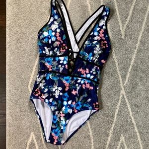 Floral 1 Piece Swim Suit